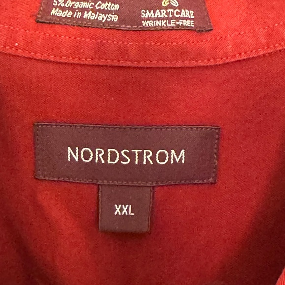 Nordstrom’s XXL button down wrinkle free in burgundy - Picture 6 of 8